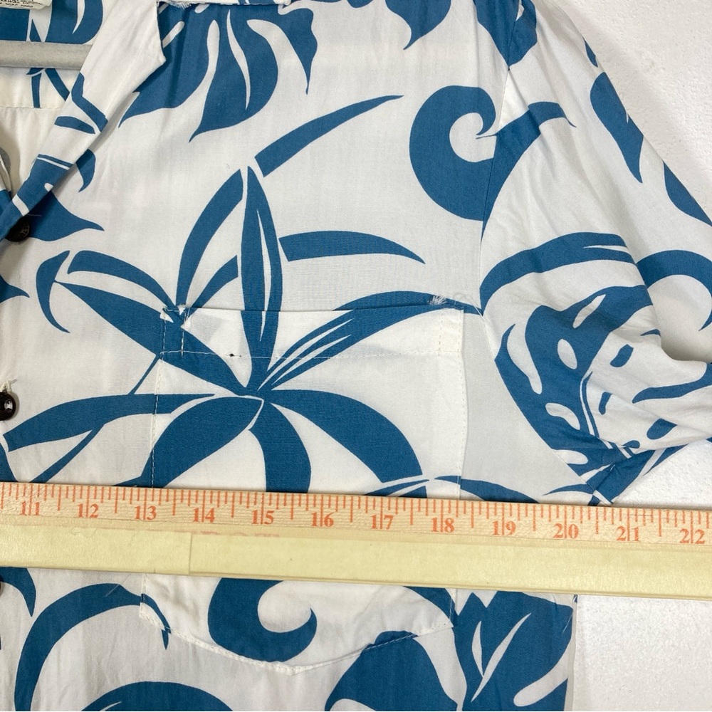 Kalaheo Hawaiian Aloha Shirt Small Reverse Print USA Palm Flowers Leaves Floral - Picture 8 of 15